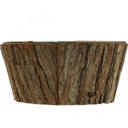 Floristik24 Miska na rośliny, doniczka, miska na kwiaty, dekoracja z kory drzewa Ø21cm W10cm