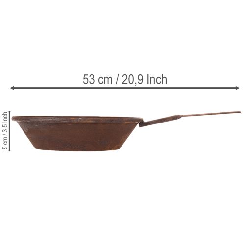 Tacka do sadzenia, rdzawa miska z uchwytem, metalowa doniczka, Ø31 cm | Floristik24.pl