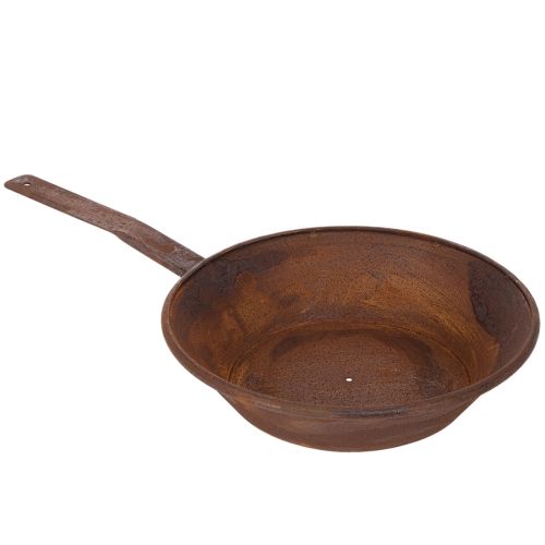 Tacka do sadzenia, rdzawa miska z uchwytem, metalowa doniczka, Ø31 cm | Floristik24.pl