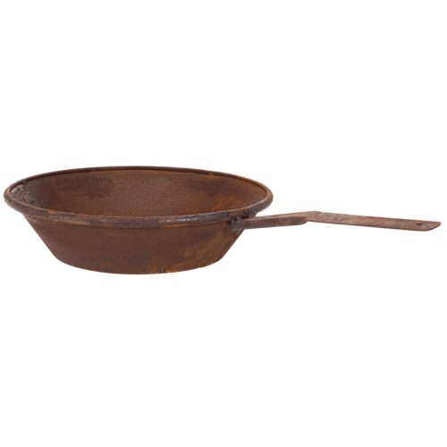 Tacka do sadzenia, rdzawa miska z uchwytem, metalowa doniczka, Ø31 cm | Floristik24.pl