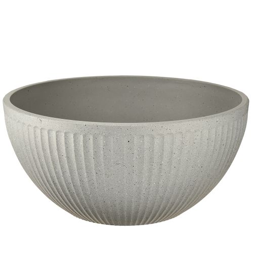 Doniczka na rośliny, plastik w kolorze szarym, Ø35 cm, wys.16,5 cm