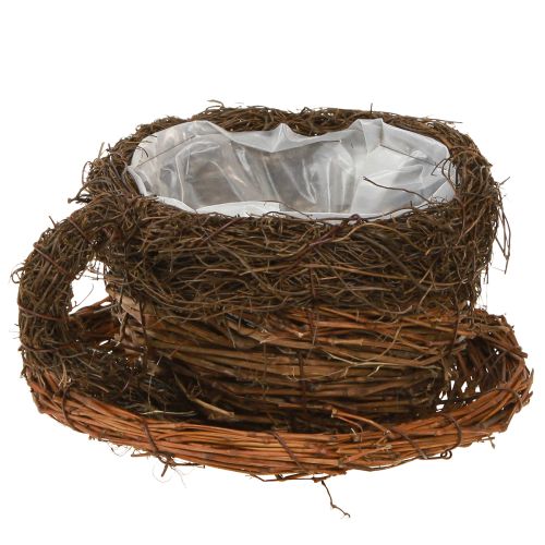 Produkt Miska na rośliny kubek ze słomy winorośli naturalny brązowy Ø20cm 2szt