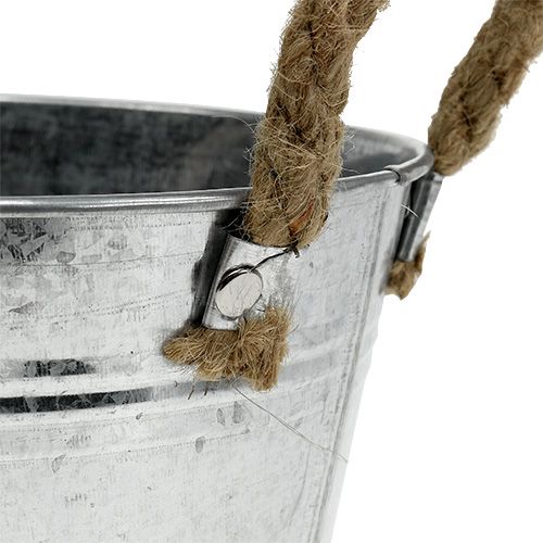 Floristik24 Doniczka metalowa srebrna Ø18cm H10cm