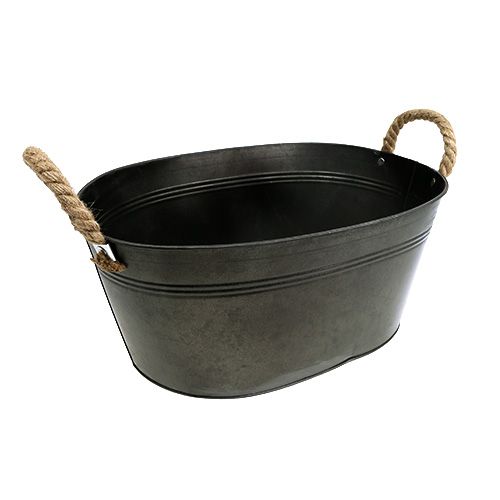 Floristik24 Planter Bowl Oval Antique 40 x 29cm H18cm 1szt.