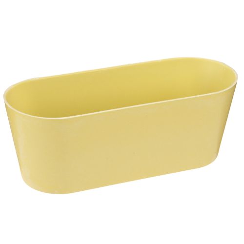 Produkt Miska na rośliny owalna miska ozdobna plastikowa żółta 27×11×10cm 3szt