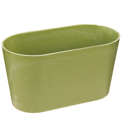 Produkt Doniczka owalna zielona plastikowa 20×10×11cm 3szt