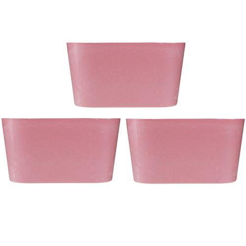 Produkt Miska na rośliny owalna różowa miska ozdobna plastikowa 20×10×11cm 3szt
