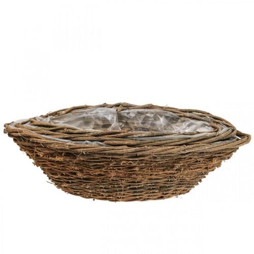 Floristik24 Miska na rośliny Kosz na rośliny Kosz na wino L35/42/46 cm, zestaw 3 szt