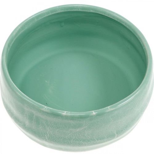 Floristik24 Miska roślinna z wzorem kosza, dekoracja ceramiczna, okrągła miska do układania Ø16cm W7,5cm