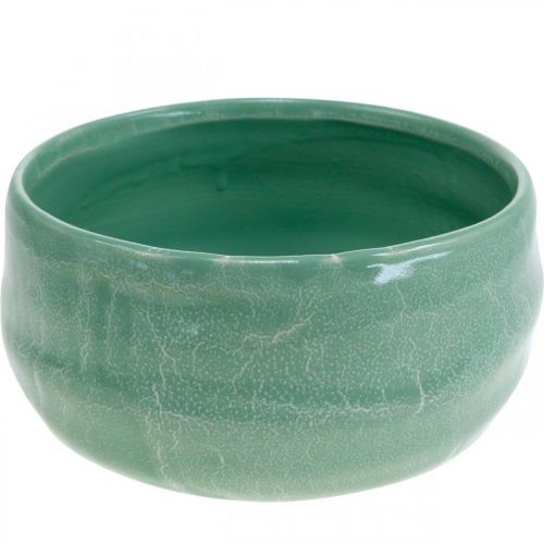 Floristik24 Miska roślinna z wzorem kosza, dekoracja ceramiczna, okrągła miska do układania Ø16cm W7,5cm