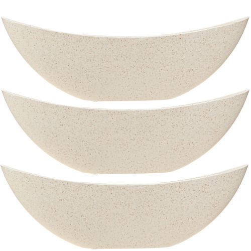 Produkt Statek na rośliny plastikowa miska na rośliny beżowa 28×9×9cm 3szt