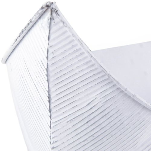 Produkt Donica na rośliny łódka metalowa biało-srebrna 54,5/48/42cm zestaw 3 szt.