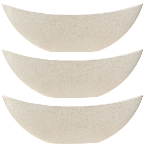Produkt Łódka na rośliny miska na rośliny beżowa nakrapiana L38,5cm 3szt