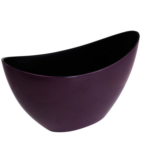 Produkt Ozdobna miska w kształcie łódki na rośliny fioletowa 20×9cm W12cm