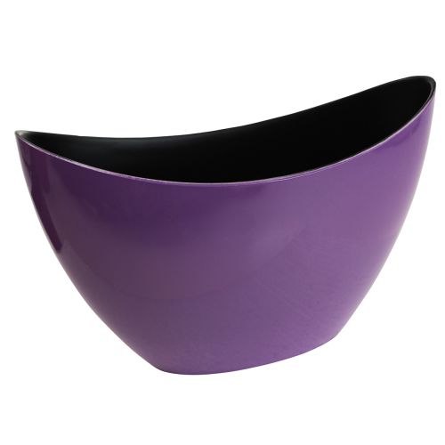 Produkt Ozdobna miska w kształcie łódki na rośliny fioletowa 20×9cm W12cm