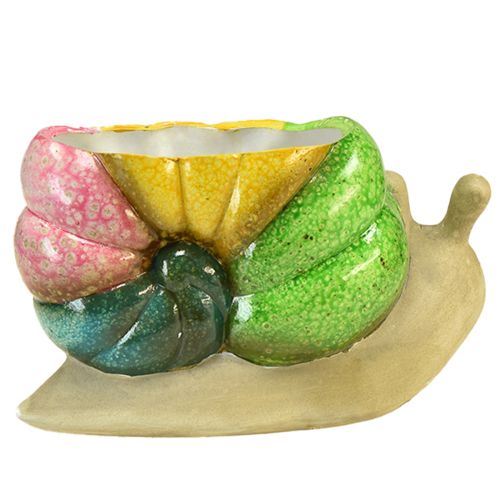Produkt Dekoracyjna doniczka w kształcie ślimaka Doniczka ceramiczna kolorowa 19×8,5×11cm