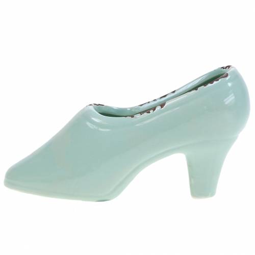 Floristik24 Planter Damski But Ceramiczny Turkusowy, Zielony, Niebieski Szary Asortyment 14×5cm H7cm 6szt.