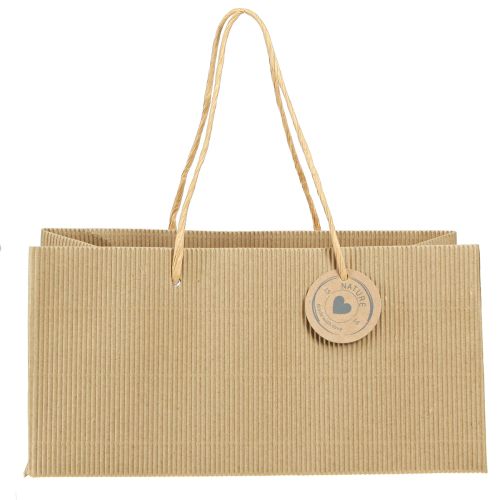 Produkt Worki na rośliny papierowe naturalne prążkowane 24x12x12cm 8 szt