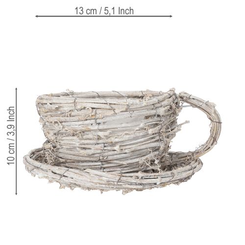 Produkt Filiżanka z naturalnego materiału o rustykalnym uroku do ekskluzywnej dekoracji wnętrz 13 cm