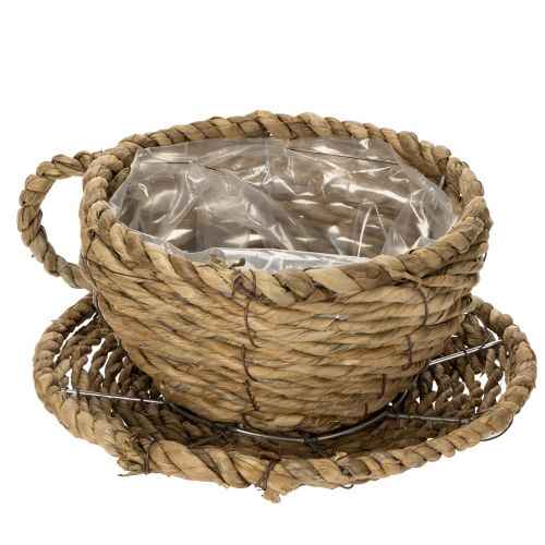 Produkt Koszyk na filiżanki do herbaty, naturalny element wystroju domu i urokliwy nastrój, 15 cm