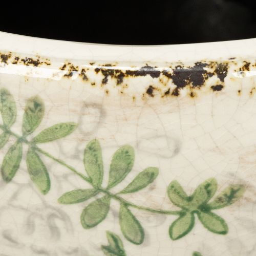 Produkt Doniczka ceramiczna z kwiatowym wzorem, dekoracja pokoju, 18 cm