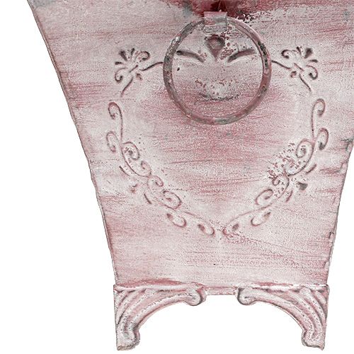 Floristik24 Doniczka kwadratowa różowa 16,7cm x 16,7cm H16,5cm