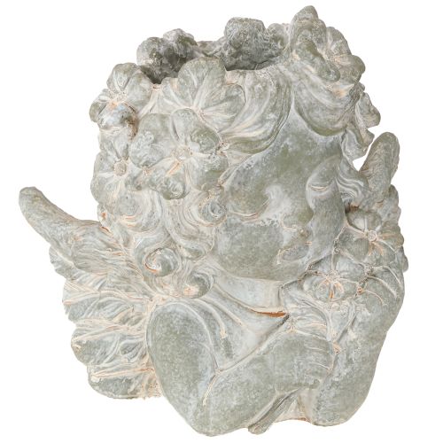Doniczka aniołek odlewana kamienna figurka grobowa 19,5×12×19,5cm