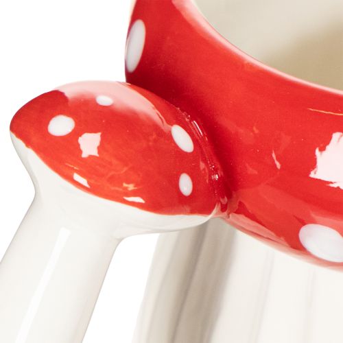 Kubek ceramiczny z motywem muchomora czerwonego do dekoracji, 10 cm | Floristik24.pl