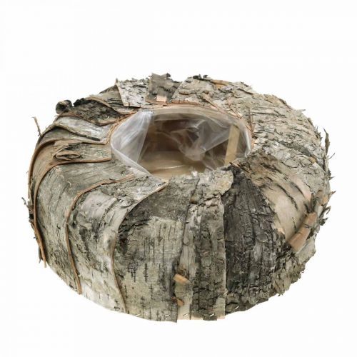 Floristik24 Doniczka okrągła doniczka z kory brzozowej Ø25cm W10cm