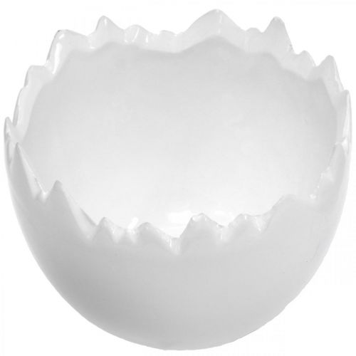 Floristik24 Doniczka biała skorupka jajka Ø12cm W9cm 2szt