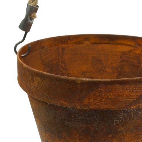 Floristik24 Doniczka do zawieszenia na rdzę Ø20cm H19cm