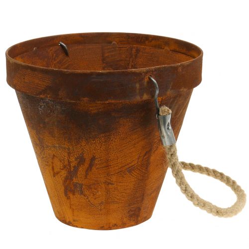 Floristik24 Doniczka do zawieszenia na rdzę Ø20cm H19cm