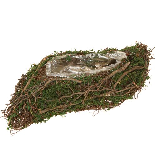 Mała doniczka na rośliny Plant Wave Vines z mchem, 31×15×7 cm
