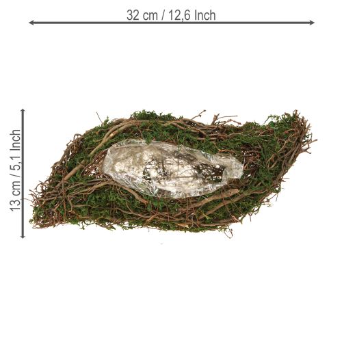 Produkt Mała doniczka na rośliny Plant Wave Vines z mchem, 31×15×7 cm
