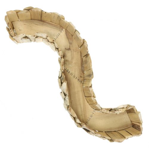 Floristik24 Planter Wave Wood Natural L76cm