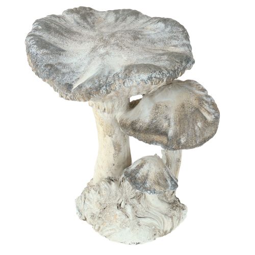 Floristik24 Kamień dekoracyjny grzybowy odlewany szary bielony 21,5×18×22cm
