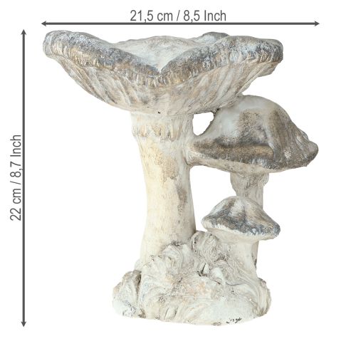 Produkt Kamień dekoracyjny grzybowy odlewany szary bielony 21,5×18×22cm