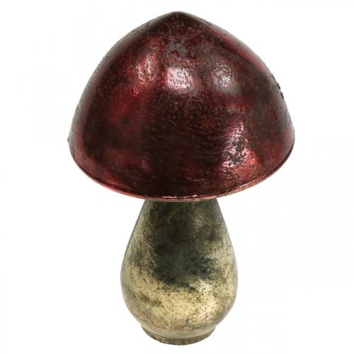 Produkt Dekoracyjna Grzybka Czerwona Duża Szklana Dekoracja Jesienna Ø14cm W23cm