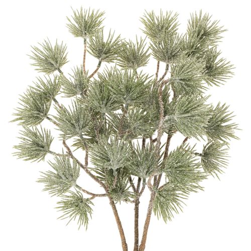 Sztuczna gałązka jodły, duża gałązka sosny do zimowej dekoracji, 55 cm, 3 sztuki