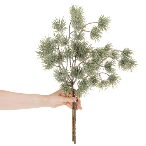 Sztuczna gałązka jodły, duża gałązka sosny do zimowej dekoracji, 55 cm, 3 sztuki | Floristik24.pl