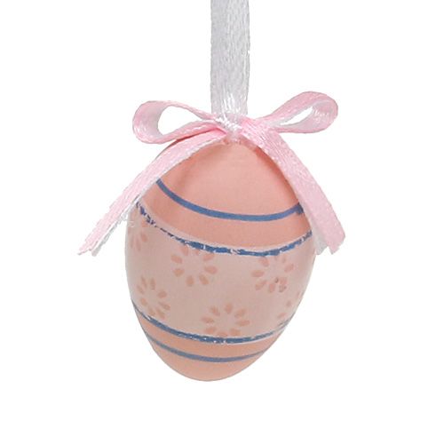Floristik24 Plastikowe jajka do zawieszenia 4cm niebiesko-różowe mix 36szt
