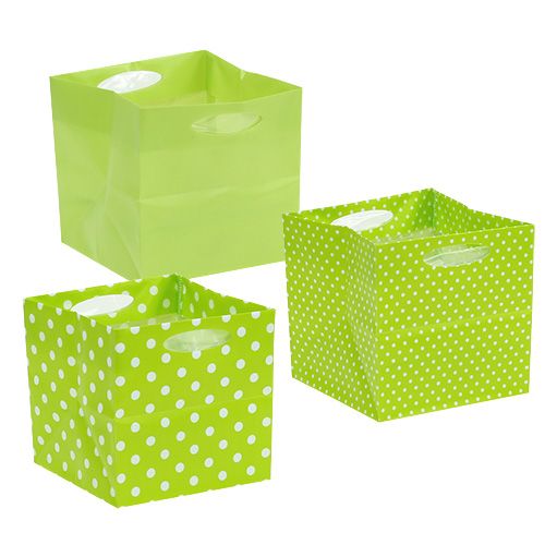 Worek foliowy 12cm x 12cm x 12cm zielony sort. 12szt