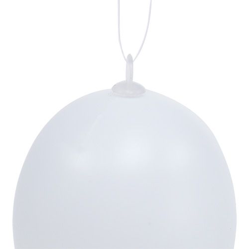 Floristik24 Plastikowe jajko do powieszenia 6cm białe 12szt