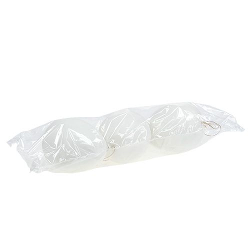 Floristik24 Plastikowe jajko do zawieszenia białe 15cm 3 szt