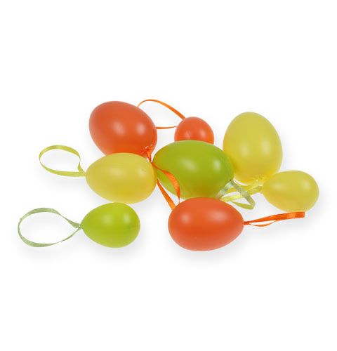 Floristik24 Plastikowe dekoracyjne wiszące jajka wielkanocne różne 24szt.