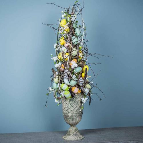 Floristik24 Plastikowe jajka 4cm kolorowe 36szt