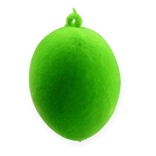 Floristik24 Ozdobne jajka do zawieszenia Flokowane kolorowe pisanki 6cm 18 szt
