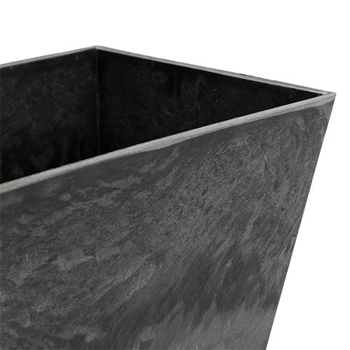 Floristik24 Miska plastikowa kątowa antracyt 20,5cm x 13,5cm H10,5cm