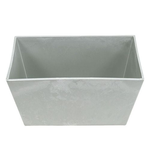 Floristik24 Miska plastikowa kwadratowa szara 20,5cm x 13,5cm H10,5cm
