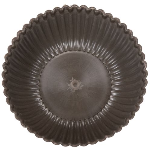 Miska żebrowana, antracytowa, dekoracyjna, okrągła, 15cm, 2 sztuki | Floristik24.pl